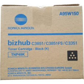 Originales laser TONER KONICA-MINOLTA TNP49K BIZHUB C3851 NEGRO 13.000 PAG.