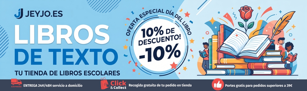 10% descuento libros de texto especial 23 abril dia del libro